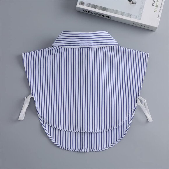 Striped False Collar Plaid Fake Collar Detachable Lapel for Women Girls - Picture 7 of 7